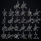 Collier initial en cristal et diamant